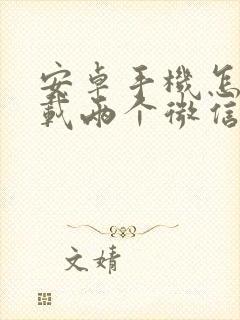 安卓手机怎么下载两个微信分身封面