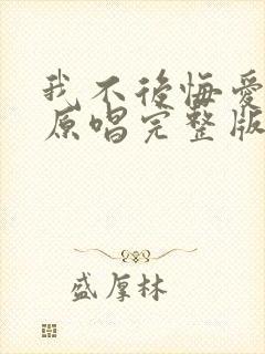 我不后悔爱过你原唱完整版