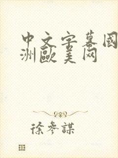 中文字幕国产亚洲欧美网