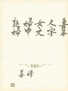 熟妇女人妻丰少妇中文字幕封面