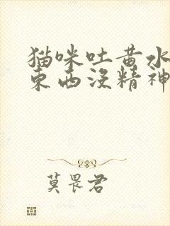 猫咪吐黄水不吃东西没精神吃什么药