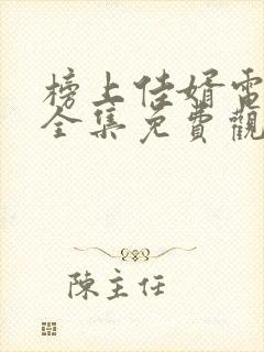 榜上佳婿电视剧全集免费观看高清