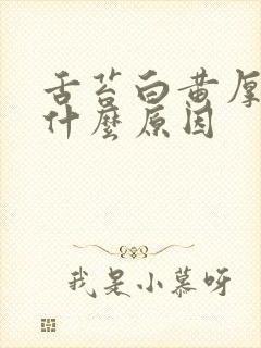 舌苔白黄厚嘴苦什么原因封面