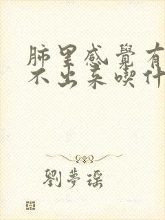 肺里感觉有痰咳不出来吃什么药