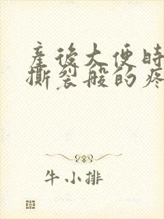 产后大便时肛门撕裂般的疼还有血