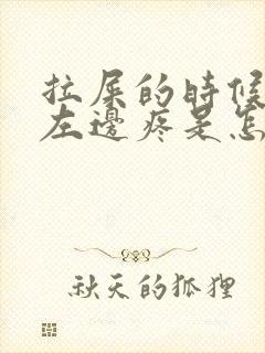 拉屎的时候肚子左边疼是怎么回事