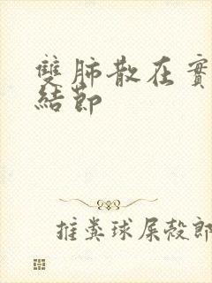 双肺散在实性微结节