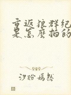 重返狼群纪录片是怎么拍的