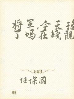 将军,今天后悔了吗在线观看免费全集