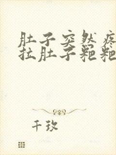 肚子突然疼然后拉肚子粑粑是黑色封面