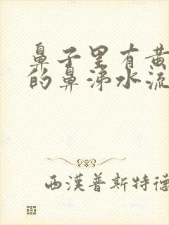 鼻子里有黄绿色的鼻涕水流出来而且很臭