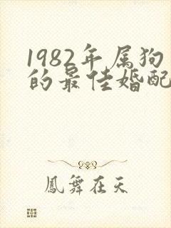 1982年属狗的最佳婚配表封面