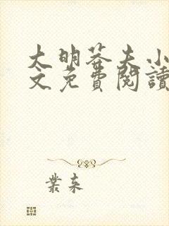 大明莽夫小说全文免费阅读全文