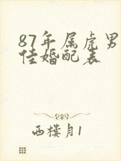 87年属虎男最佳婚配表