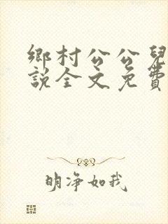 乡村公公儿媳小说全文免费阅读