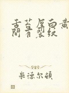 舌苔厚白黄腻中间有裂纹