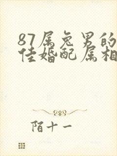 87属兔男的最佳婚配属相