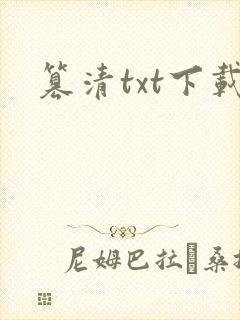 篡清txt下载