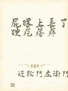 屁眼上长了一个硬疙瘩疼