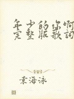 年少的你啊原唱完整版歌词