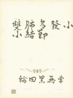 双肺多发小 微小结节