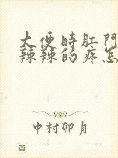 大便时肛门内火辣辣的疼怎么回事