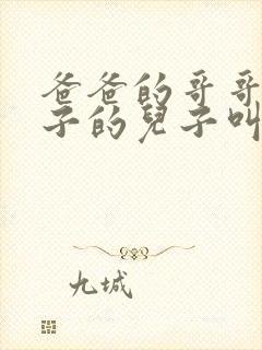 爸爸的哥哥的儿子的儿子叫什么