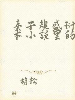 秦子规盛衍是哪本小说里的主角