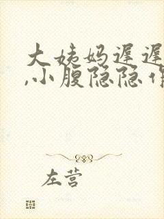 大姨妈迟迟不来,小腹隐隐作痛怎么办