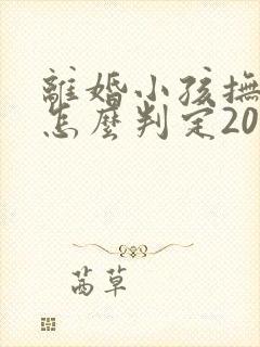 离婚小孩抚养权怎么判定2022封面