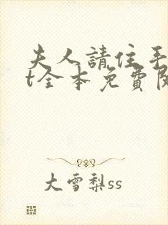 夫人请住手txt全本免费阅读封面