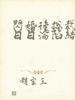 闪婚后总裁上司日日沦陷结局小说