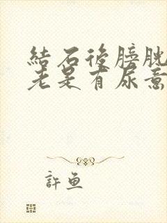 结石后膀胱尿道老是有尿意