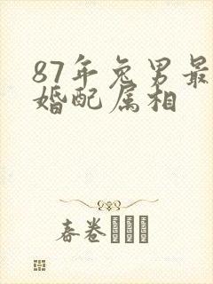 87年兔男最佳婚配属相