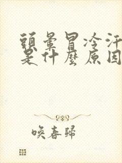 头晕冒冷汗恶心是什么原因封面