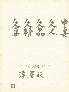 久久久久中文字幕精品人妻