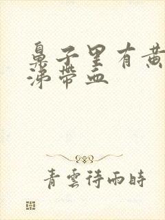 鼻子里有黄稠鼻涕带血