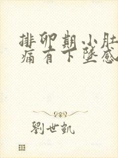 排卵期小肚子疼痛有下坠感正常吗