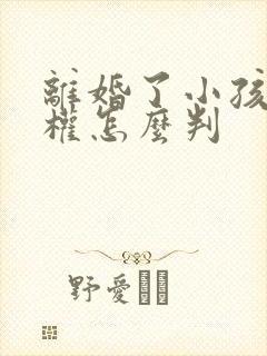 离婚了小孩抚养权怎么判