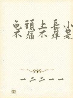 龟头上长小红点不痛不痒是怎么回事