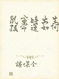 鼠寅时出生的男孩命运如何封面