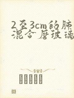 2至3cm的肺混合磨玻璃结节