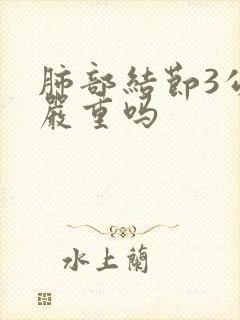 肺部结节3公分严重吗