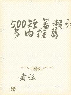 500短篇超污多肉推荐
