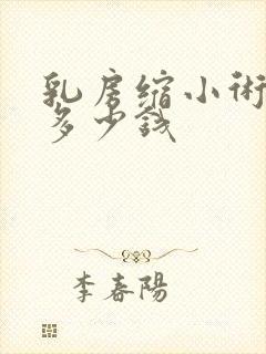 乳房缩小术要花多少钱