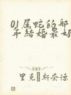 01属蛇的哪一年结婚最好