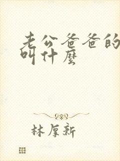 老公爸爸的哥哥叫什么