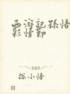 西游记孙悟空精彩情节