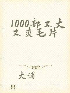 1000部又大又爽毛片