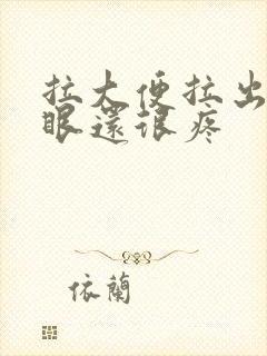 拉大便拉出血屁眼还很疼封面